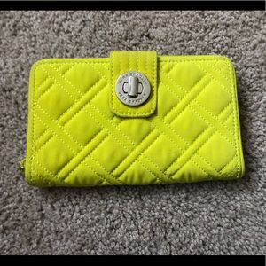 Vera Bradley Neon Yellow Wallet